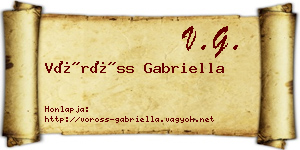 Vöröss Gabriella névjegykártya