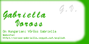 gabriella voross business card