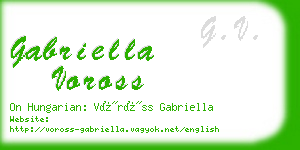 gabriella voross business card